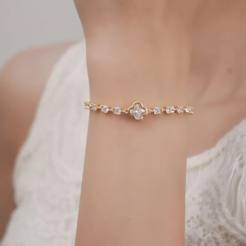 PINK U Alloy Bracelets Women's Silver Gold-7