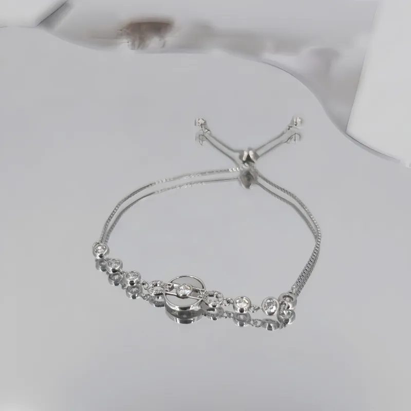 PINK U Alloy Bracelets Women's Silver-1
