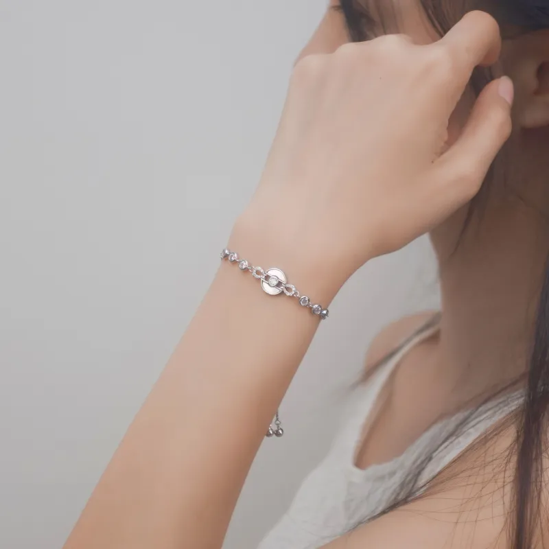 PINK U Alloy Bracelets Women's Silver-2