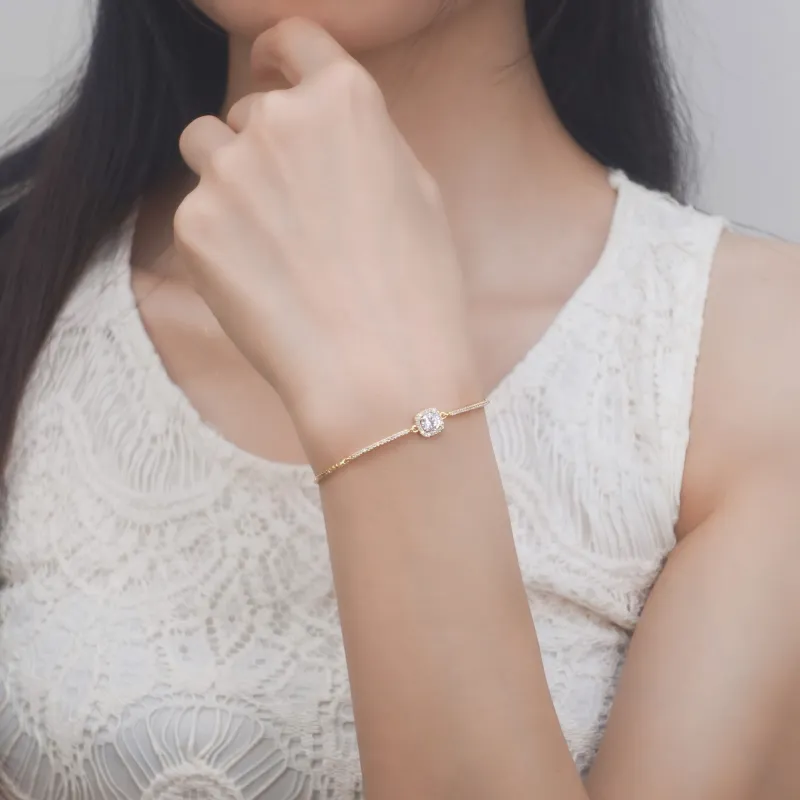 PINK U Alloy Bracelets Women's Gold-3