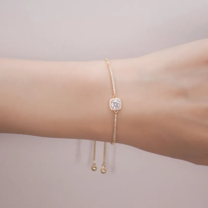 PINK U Alloy Bracelets Women's Gold-5