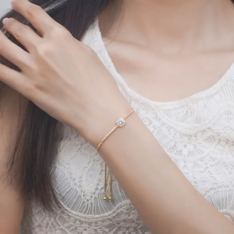 PINK U Alloy Bracelets Women's Gold-2
