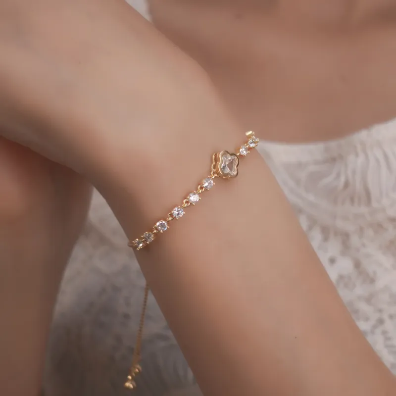 PINK U Alloy Bracelets Women's Silver Gold-8