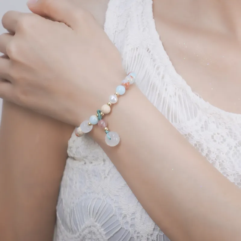 PINK U Shoushan Stone Bracelets Women's-2