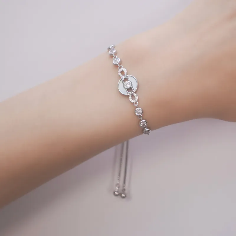 PINK U Alloy Bracelets Women's Silver-5