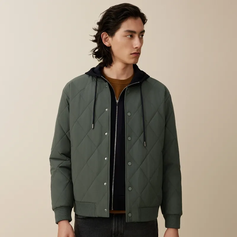 Red bean Puffer Jackets Men-2