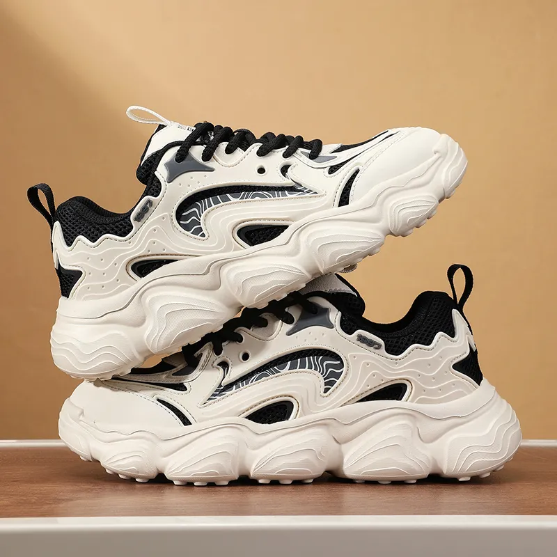 K bird Shock Absorbers With Slip Resistant And Abrasion Resistant Properties Low Top Chunky Sneakers Men's-19