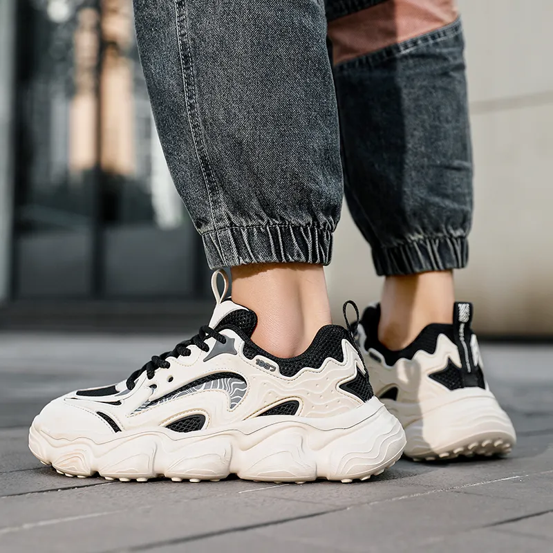 K bird Shock Absorbers With Slip Resistant And Abrasion Resistant Properties Low Top Chunky Sneakers Men's-21