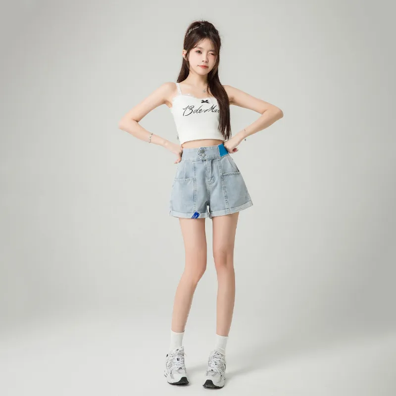 Kele Coco Denim Shorts Women's Blue-3