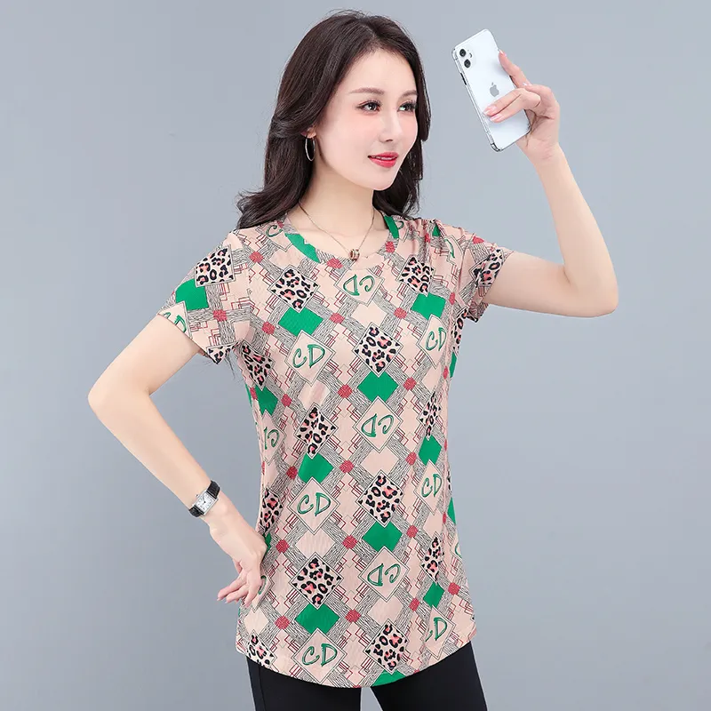 Kele Coco T Shirts Women's Green Apricot-1
