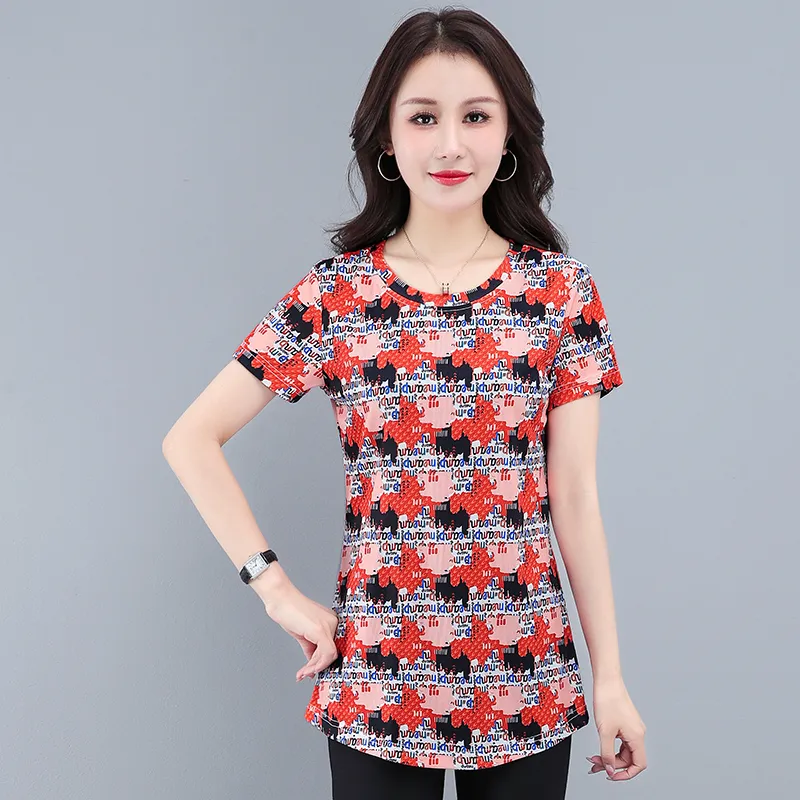 Kele Coco T-Shirts Women's Red Pink-2