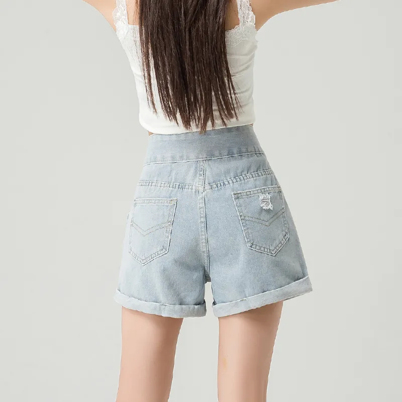 Kele Coco Denim Shorts Women's Blue-4