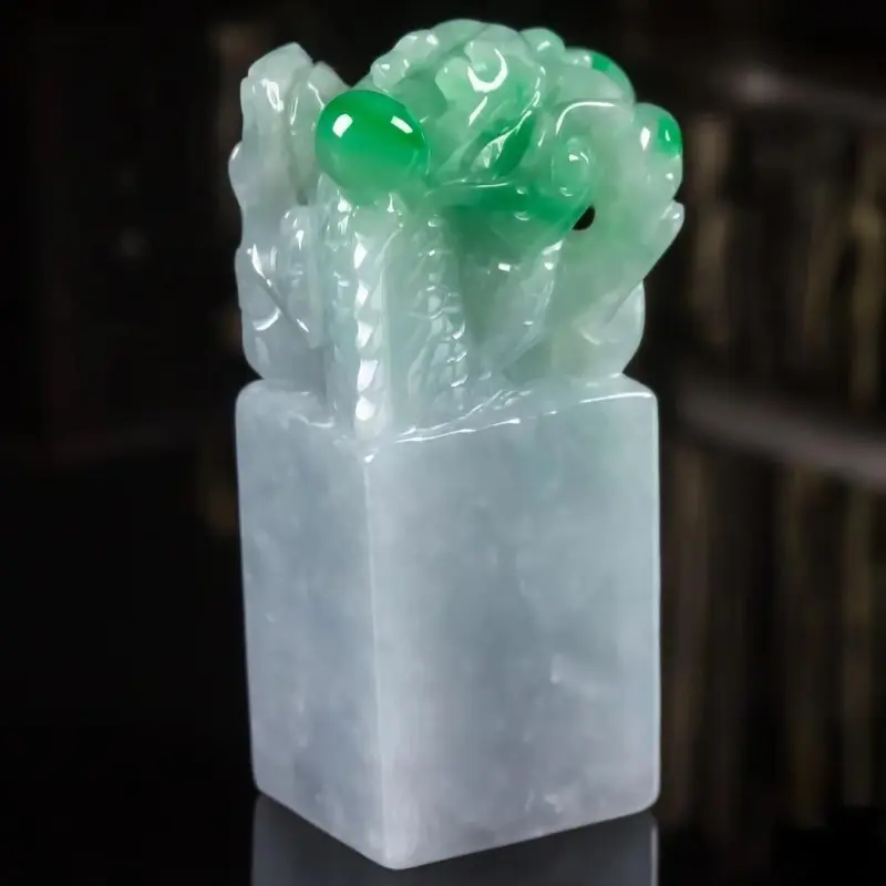 LIYUFU Ice Glutinous Jadeite Seals Unisex-1