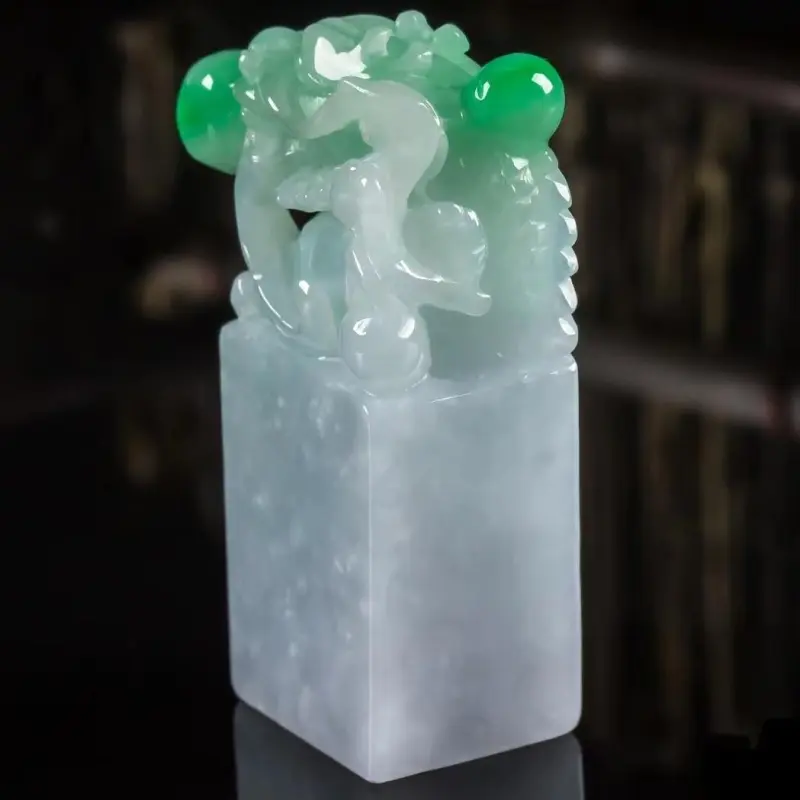 LIYUFU Ice Glutinous Jadeite Seals Unisex-2