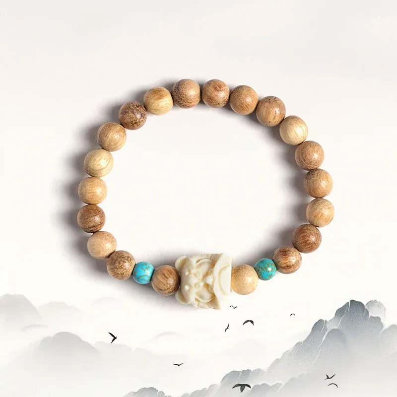 WJT Milky Agarwood Wooden Bracelets Unisex-3
