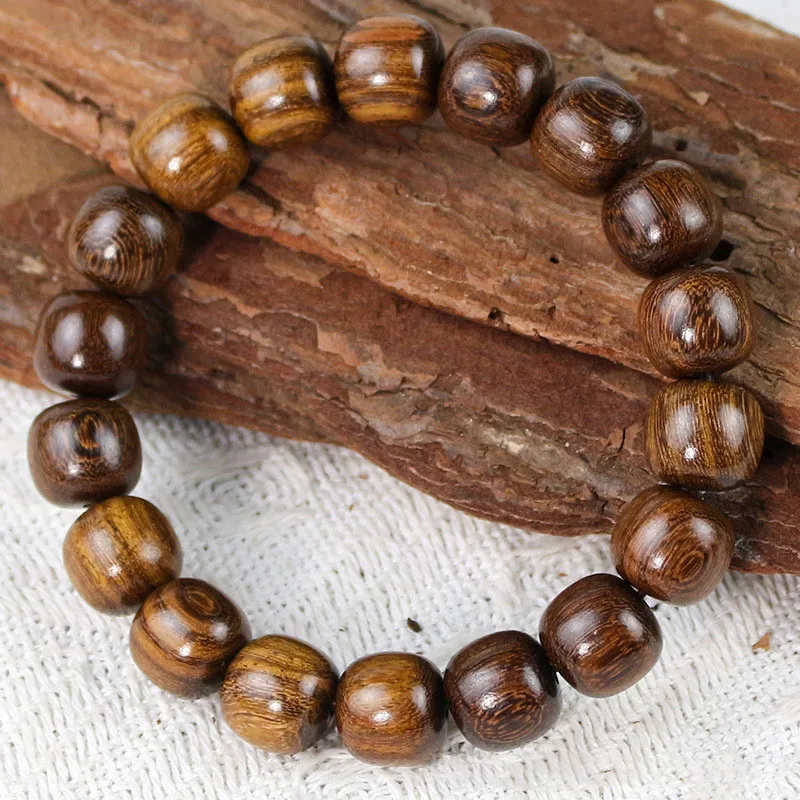 WJT Golden Sandalwood Wooden Bracelets Unisex-2