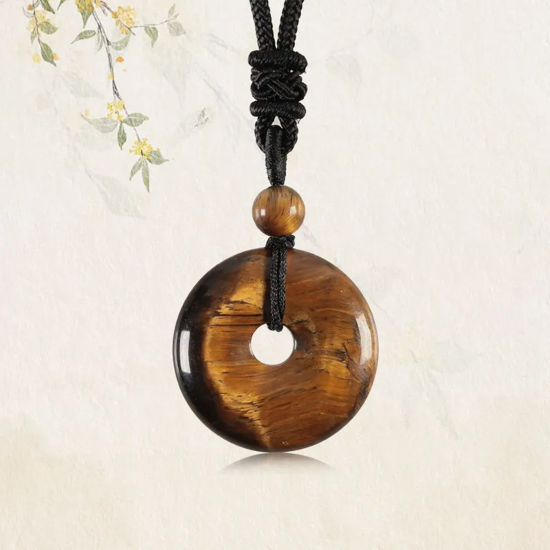 WJT Tiger's Eye Stone Necklaces Unisex-3