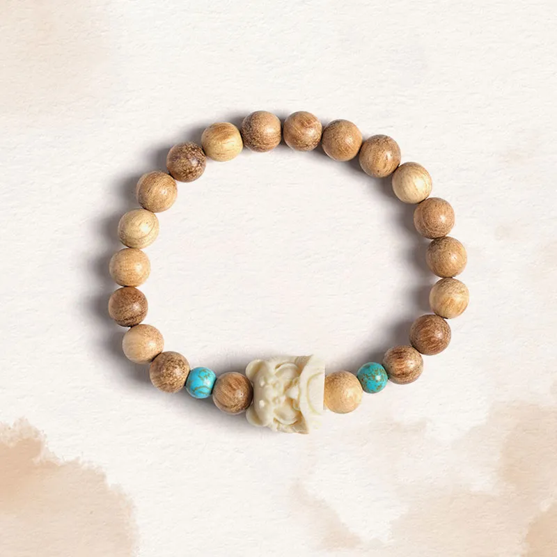 WJT Milky Agarwood Wooden Bracelets Unisex-1