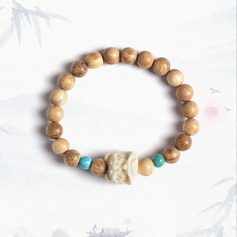 WJT Milky Agarwood Wooden Bracelets Unisex-4