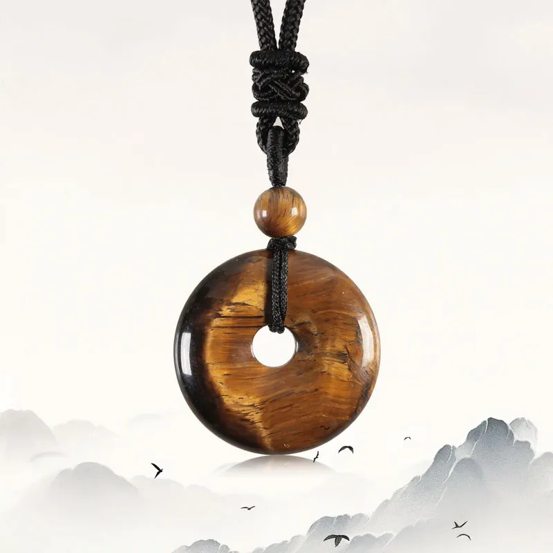 WJT Tiger's Eye Stone Necklaces Unisex-2