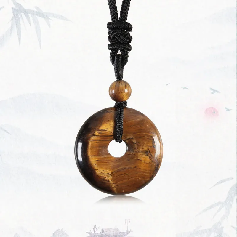 WJT Tiger's Eye Stone Necklaces Unisex-1
