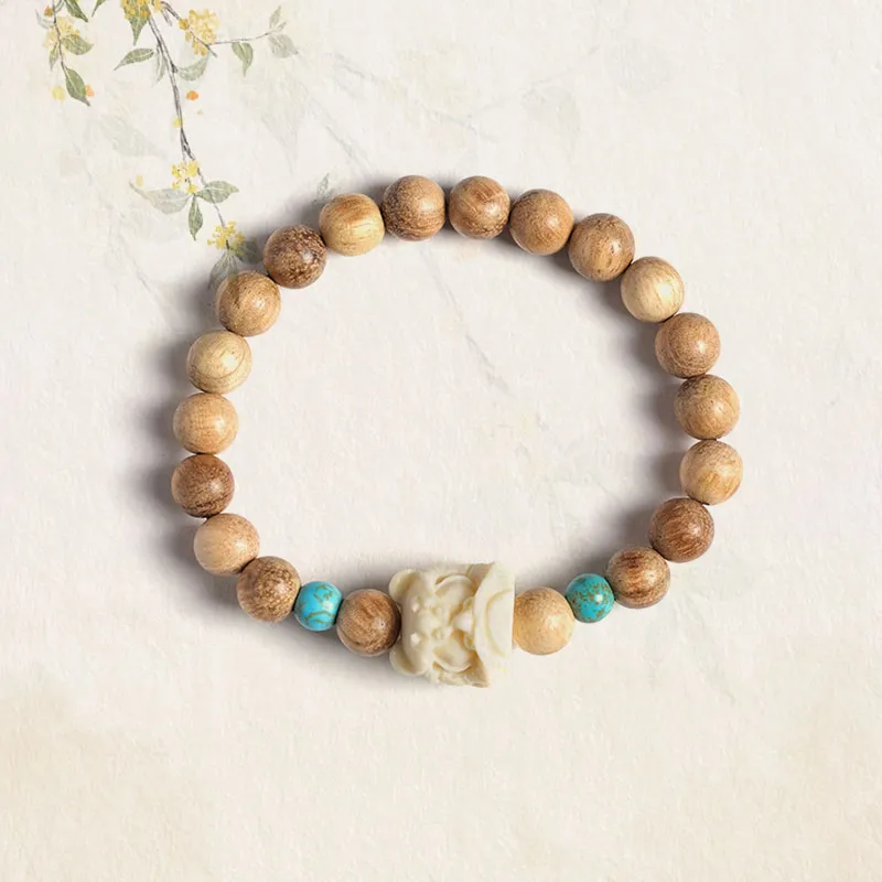 WJT Milky Agarwood Wooden Bracelets Unisex-2