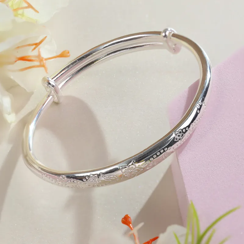 KING TAI SANG 999 Fine Silver Bangles Women's-3
