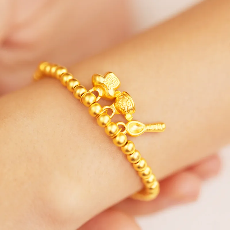 KING TAI SANG Gold Bracelet Unisex-3