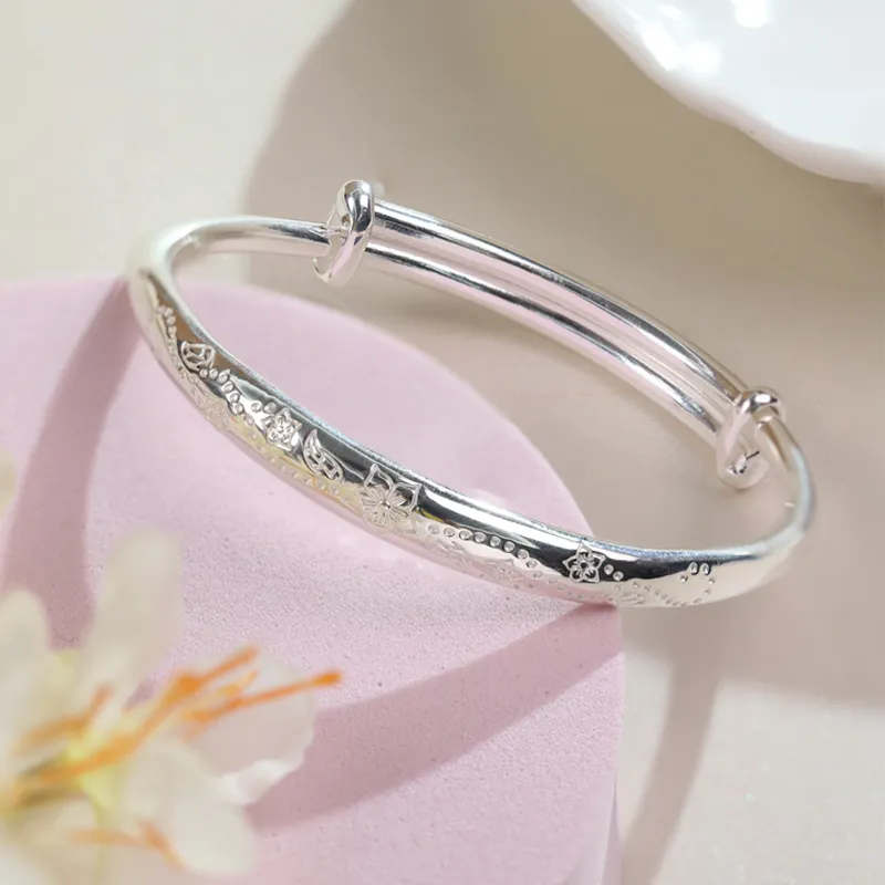 KING TAI SANG 999 Fine Silver Bangles Women's-2