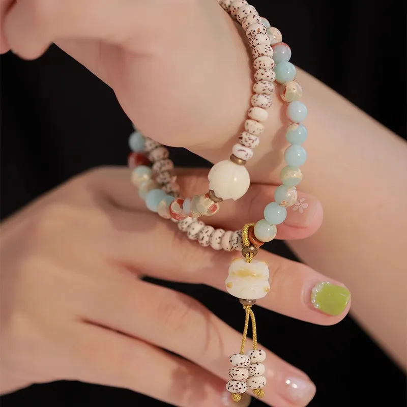 KING TAI SANG Star Moon Bodhi Seeds Bracelets Unisex-3