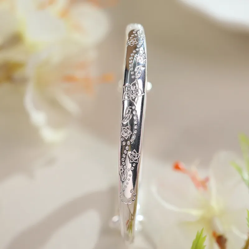 KING TAI SANG 999 Fine Silver Bangles Women's-4