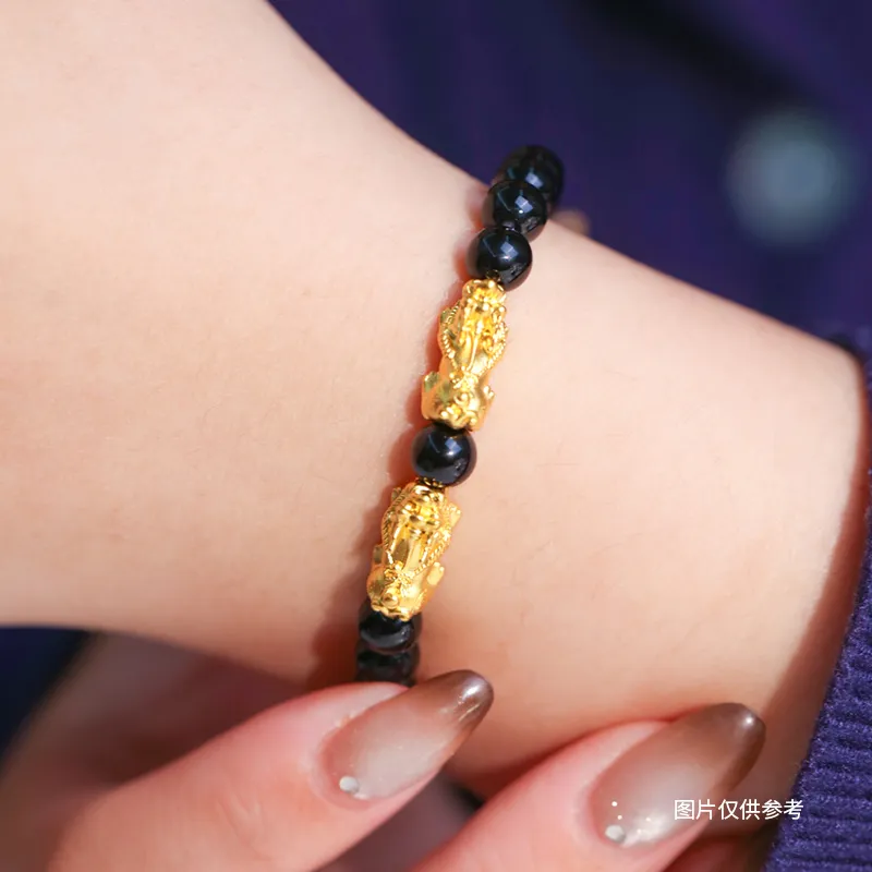 KING TAI SANG Chinese Auspicious Animal Lucky Bead Good Luck YK988B-4 Solid Gold Fixed Price Bracelets Unisex-2