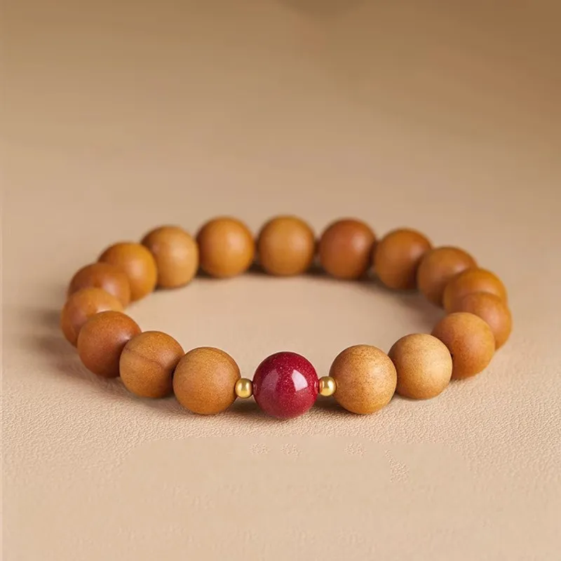 KING TAI SANG Peachwood Wooden Bead Strings Unisex-2