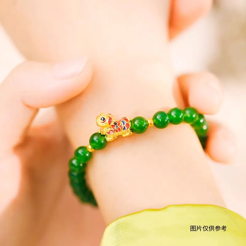 KING TAI SANG Gold Awakening Lion Hard Gold Solid Gold Fixed Price Bracelets Unisex-3