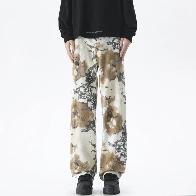 TOUHAOQINGNIAN Jeans Unisex Desert Camouflage-2