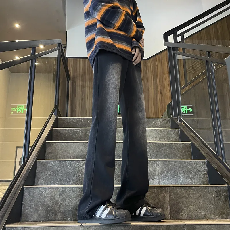 TOUHAOQINGNIAN Jeans Unisex Absolute Black-6