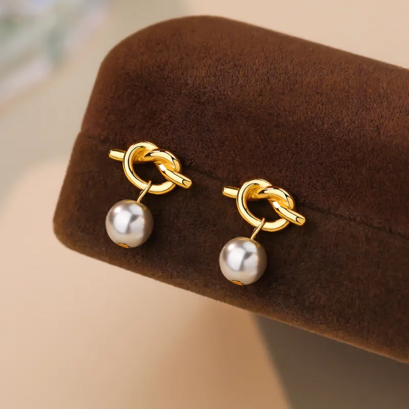 MONI JEWELLERY S925 Sterling Silver Shell Pearl Stud Earrings Women's-1