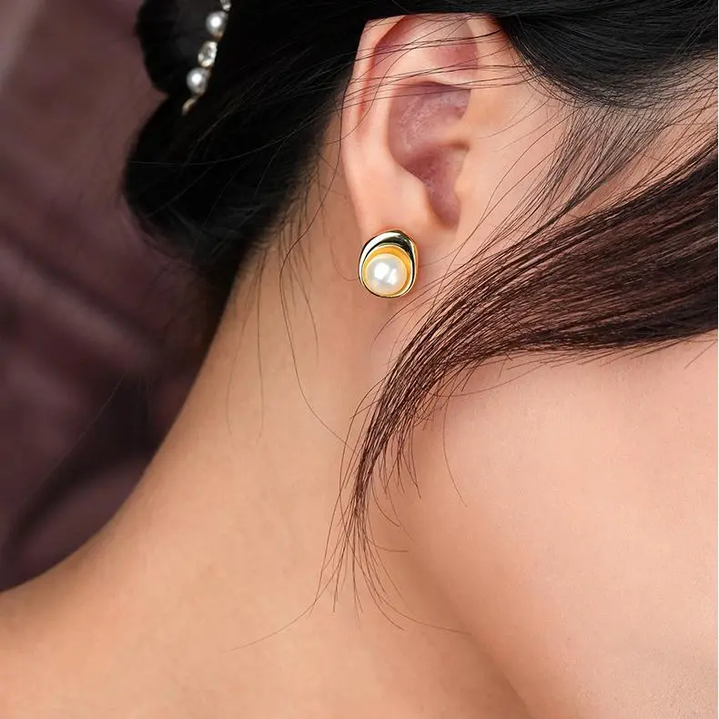 MONI JEWELLERY Pearl S925 Silver Earrings Women's-4