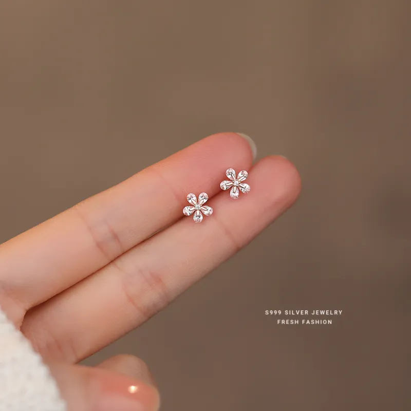 MONI JEWELLERY S999 Fine Silver Stud Earrings Women's-6