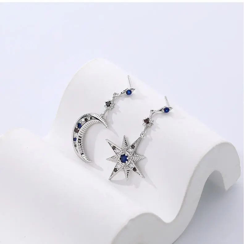 MONI JEWELLERY S925 Silver Zircon Earrings Women's-7
