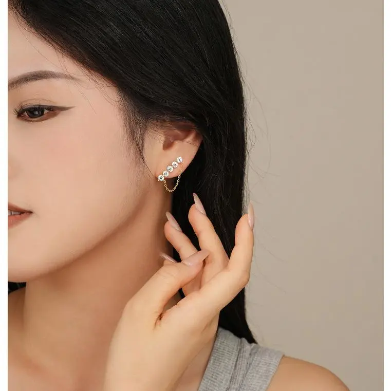 MONI JEWELLERY S925 Silver Stud Earrings Women's-3