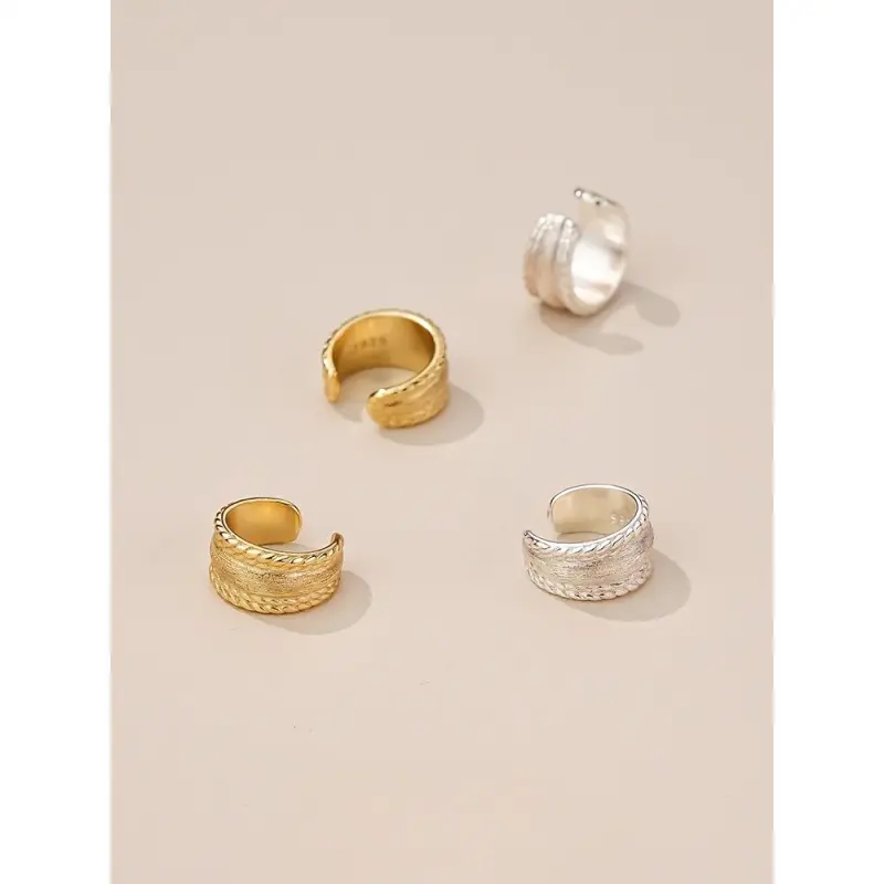 MONI JEWELLERY S925 Silver Unique Design Earrings Luxury Versatility Romantic Atmosphere Clip on Earrings Women's-11