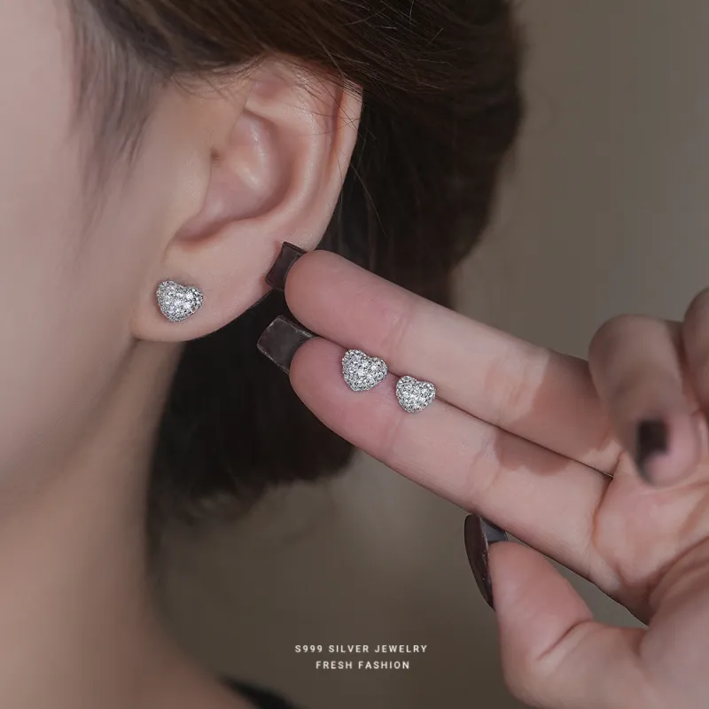 MONI JEWELLERY S999 Fine Silver Stud Earrings Women's-1