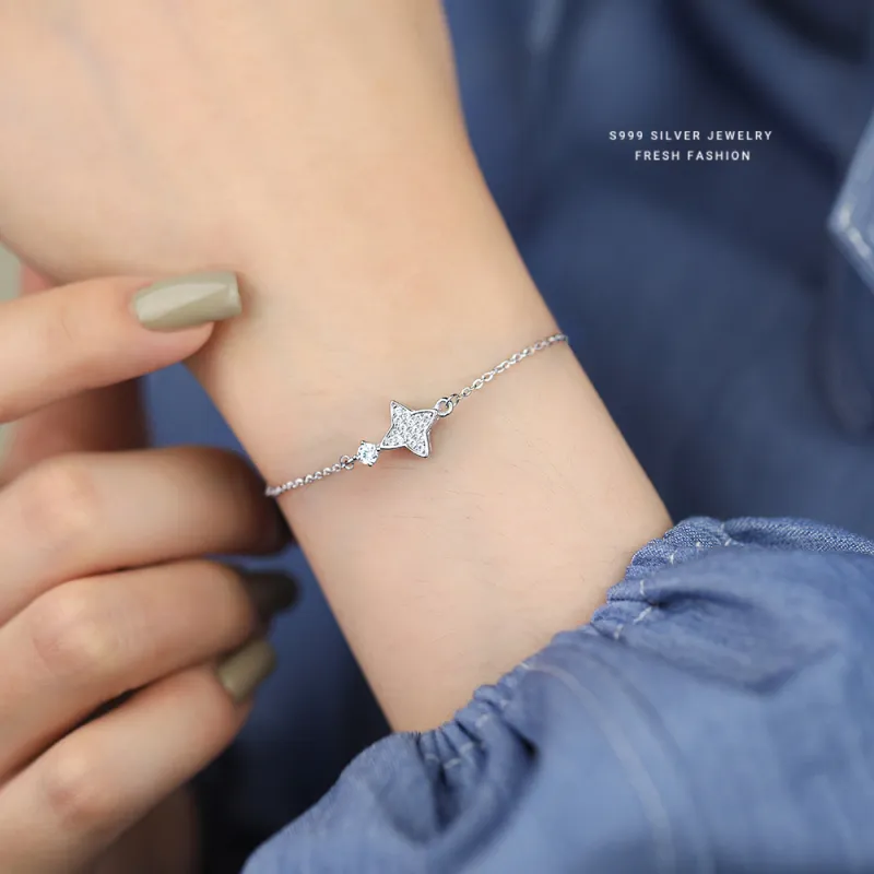 MONI JEWELLERY S999 Fine Silver Bracelets Women's-2