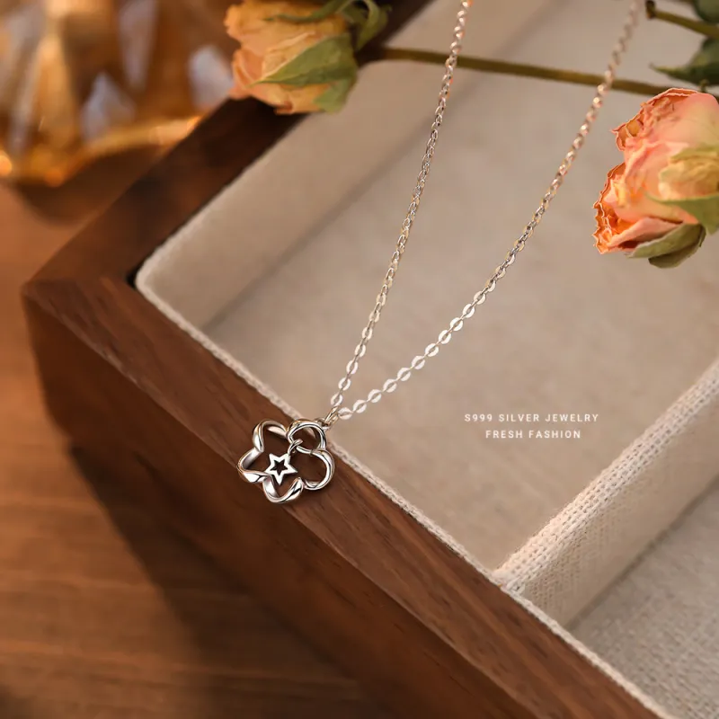 MONI JEWELLERY S999 Fine Silver Necklaces Women's-5