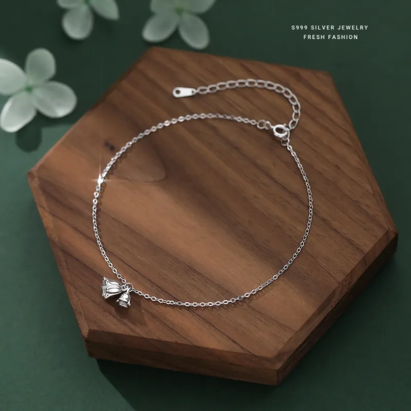 MONI JEWELLERY S999 Fine Silver Anklets Women's-3