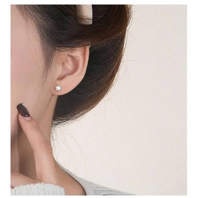 MONI JEWELLERY S999 Fine Silver Stud Earrings Women's-1