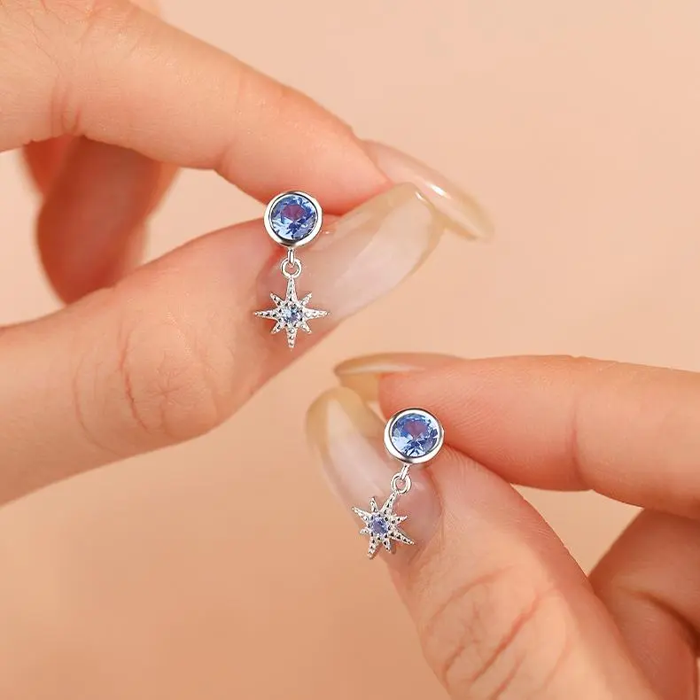 MONI JEWELLERY S925 Silver Stud Earrings Women's-4