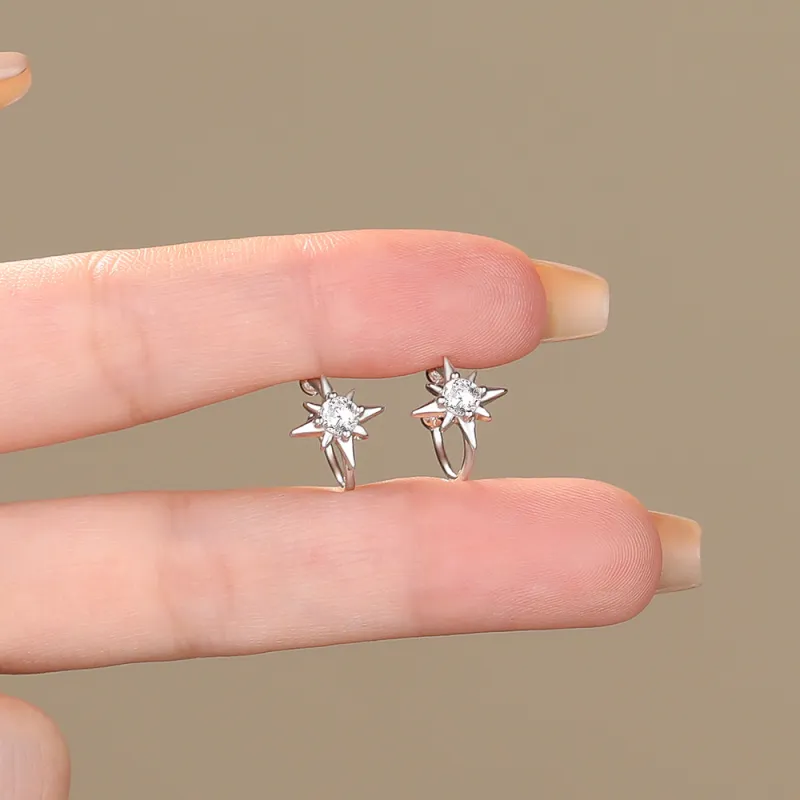 MONI JEWELLERY S925 Silver Clip On Earrings Women's-3