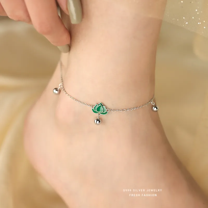 MONI JEWELLERY S999 Fine Silver Anklets Women's-2
